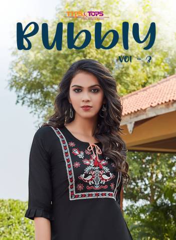 Bubbly Vol 3 By Tips & Tops Fancy Wear Short Kurti Collection